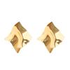 Stainless Steel Pleated Geometric Earrings For Women Girls Fashion Jewelry Trendy Vintage Women's Smooth Gold Color Stud Earring