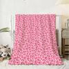 Art Leopard Print Throw Kid-Friendly Flannel Throw Blanket Soft Warm Anti-Static Washable All Season