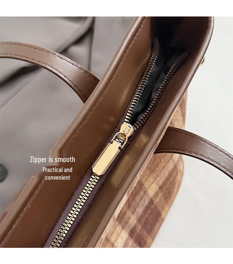 Damen College-Stil Cross-Border Woll-Tote: Handtasche mit großer Kapazität, vielseitig, modisch und hochwertig für Studenten