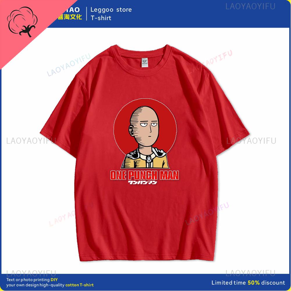 One Punch Man Says Ok Cartoon Hip Hop Crew Neck Casual Fashion Street Wear Trend Summer Comfortable Men Women Universal Tshirt