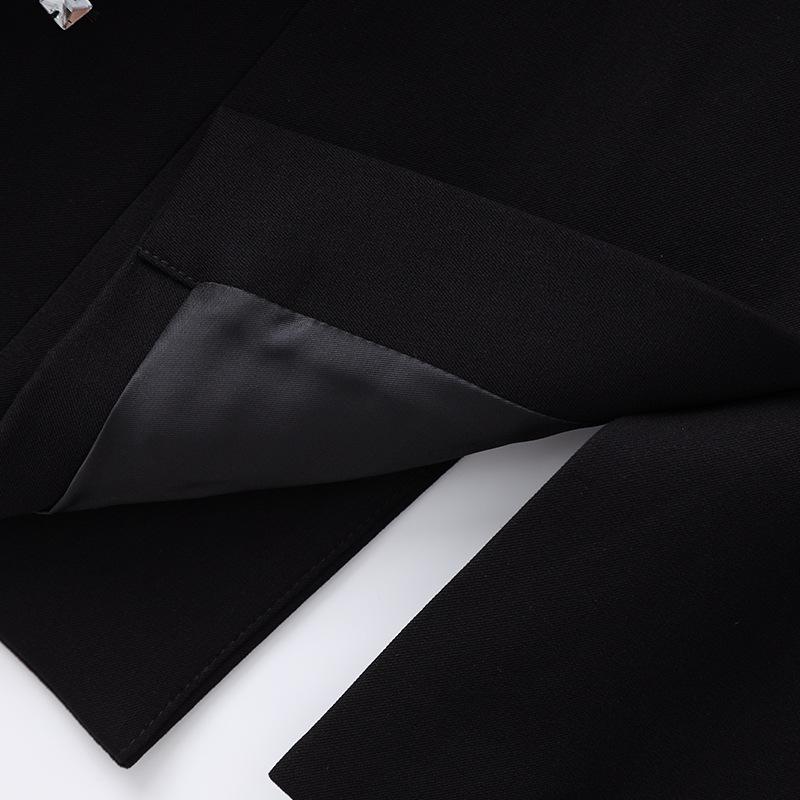 2025 Autumn/Winter Women's High-End Slimming Rhinestone Suit Jacket with Waist-Cinched Design