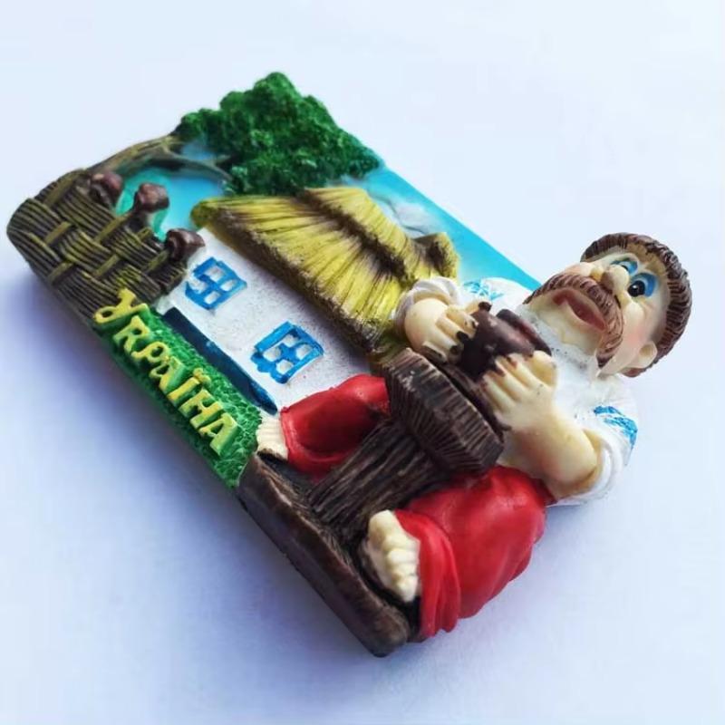 Ukraine Tourist Souvenirs Fridge Magnets Swallow Castle Mini Picture Frame Creative Home Decoration Resin Magnetic Stickers