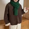 Women's Korean Style Leather & Wool Jacket - Warm Lambswool, Autumn/Winter, Loose Fit, Small Size