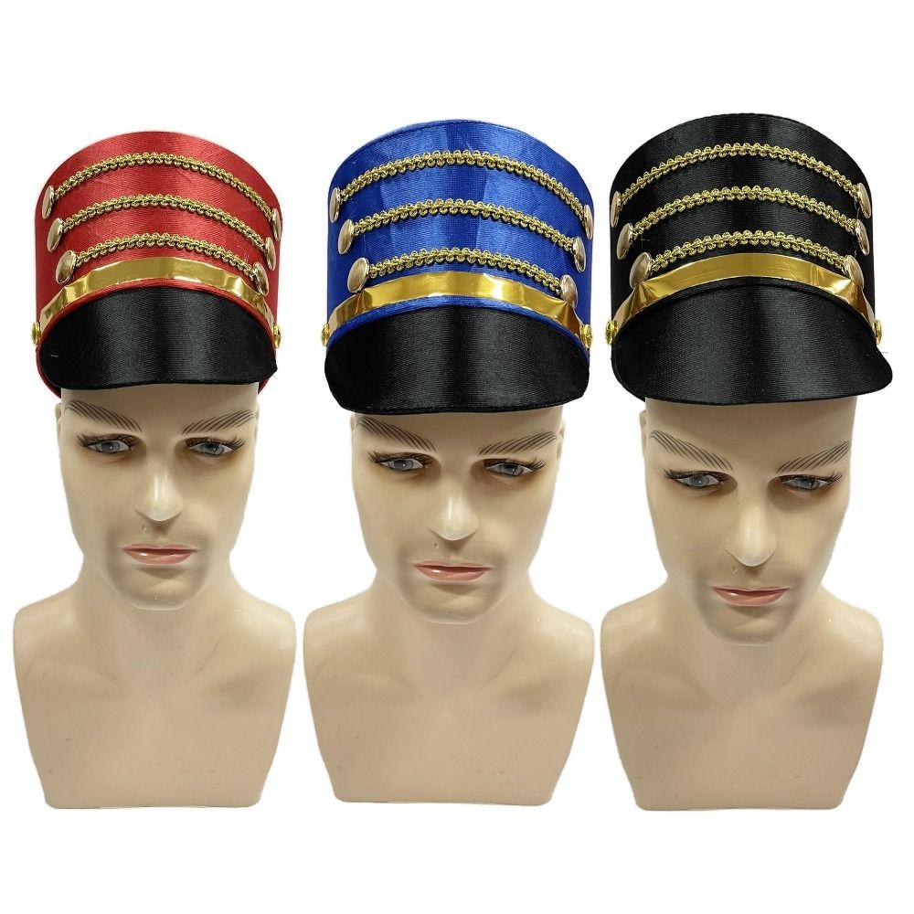 Hat-nutcrackers Marching Band Hat Cosplay Show Soldier Top Cap Drum Major Master Hats  Performance