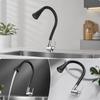 Black Single Cold Water Tap  Standard Kitchen Water Supply Systems