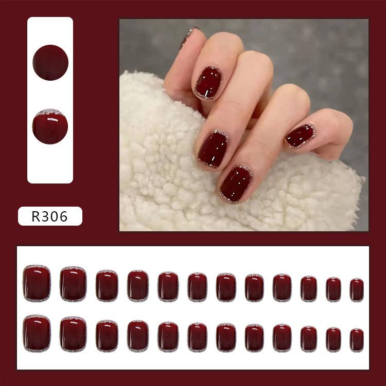 

Manicure Wearable Nail French No Tracse Wearable Nail Removable Manicure French Wearable Manicure Fake Nail Stickers 10ml One Size