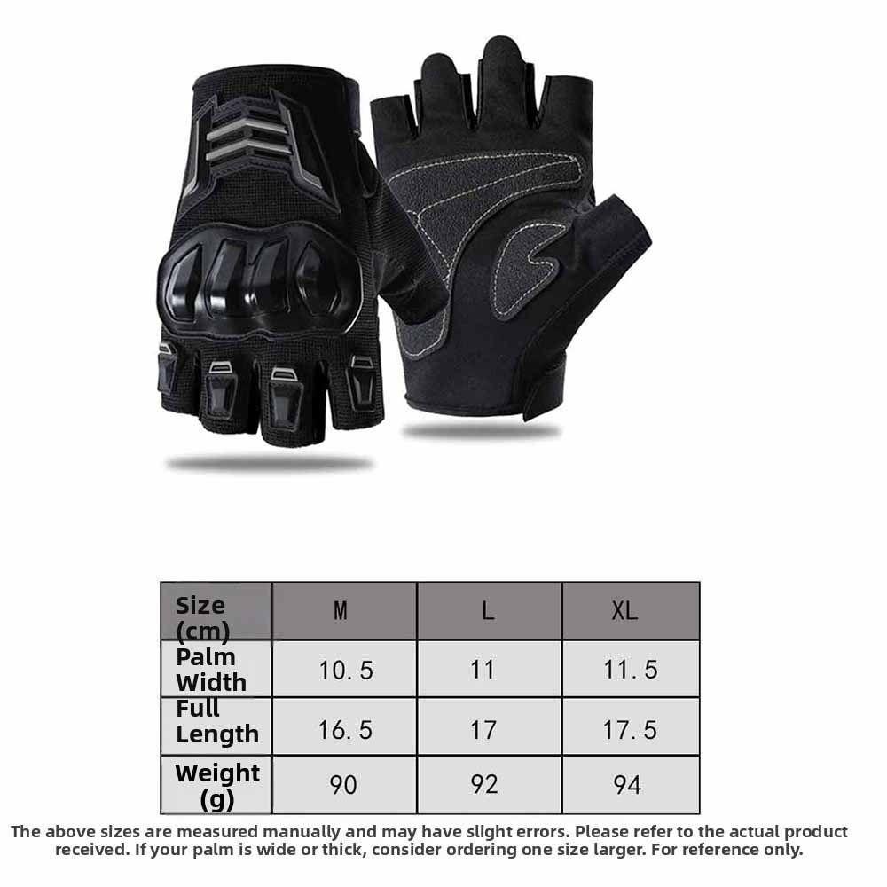 Wear Resistant Half Finger Gloves Anti-Slip Bicycle Gloves Motorcycle Gloves  Outdoor Cycling