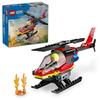 LEGO City Tűzoltó Helikopter Játék Kocka Oktató Fiúk Lányok Gyermekek 5 Éves 6 7 8 Jármű Autó Miniatűr 60411