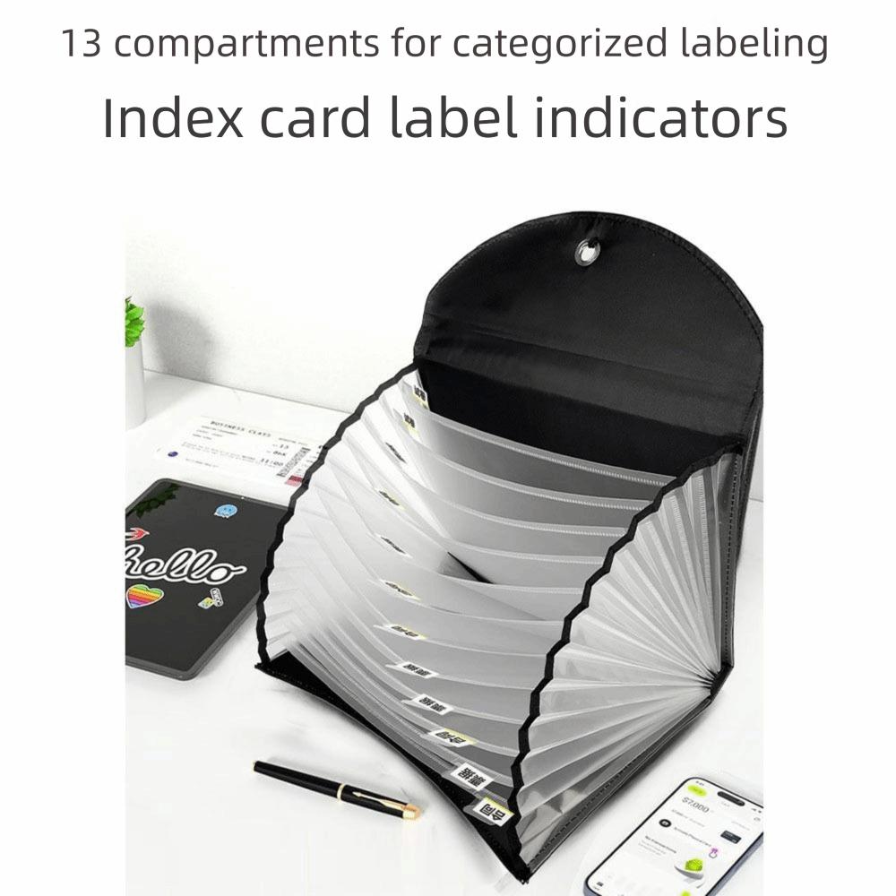 Waterproof Expanding File Holder 13 Pockets A4 Files Briefcase  School Supplies