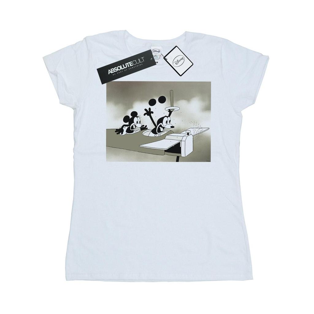 Disney Womens/Ladies Mickey Mouse Crazy Pilot Cotton T-Shirt