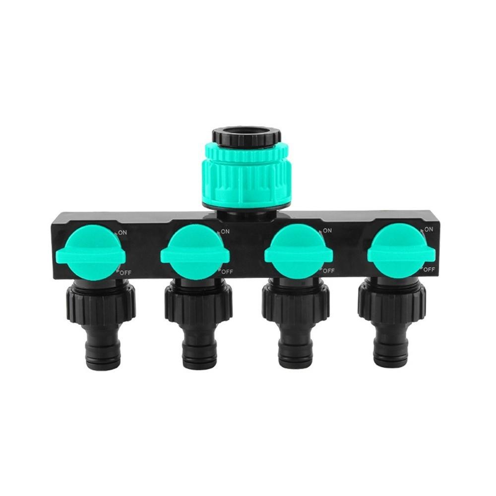 4-Way Independent Garden Hose Splitter With Valve Water Switch Hose Connector Splitter 4-Way Faucet Diverter