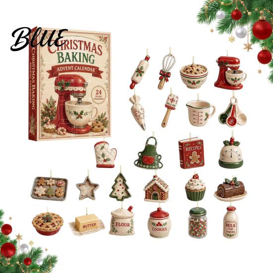 Stocking Stuffers for 2D Ornament Advent Calendar Christmas Baking Children 2026 24-Day Acrylic Set 24