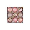 9Pcs/Set Plastic Christmas Balls with Gold Pattern Shatterproof Christmas Balls Pendant Decorative Red Xmas Tree Ornaments