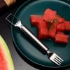Utensile per tagliare l'anguria a doppia testa, divisore per frutta in acciaio inossidabile, anguria, taglia melone, accessori per la cucina domestica