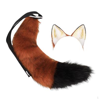 Ears and Tail Set Anime Cosplay Headband Hair Hoop Accessories Headwear Clip for Fancy