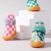 4pcs/set Breathable Breathable Pet Dog Shoes Anti-skid Hollow Dog Boots Puppy Mesh Shoes  Walking