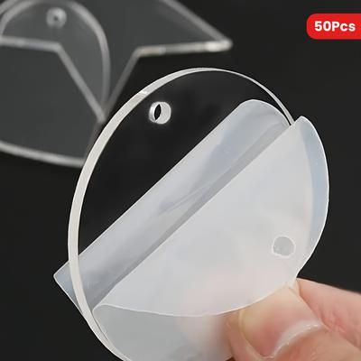 50 Stück Art Deco Stil Transparente Acryl Hängeornamente, DIY Blanko Dekorative Anhänger zum Handbemalen, Valentinstag Partygeschenke, Ohne Federn