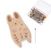 Magnetic Wood Pin Cushion with 100Pcs Sewing Pin for Dressmaking Sewing Pin Cushion with 38mm Long Straight Quilting Pin