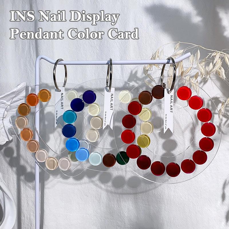 Nail Swatches Color Card Display Board Gel Polish Template Nail Art Tips Sample Stand Nail Polish Practice Desktop Storage