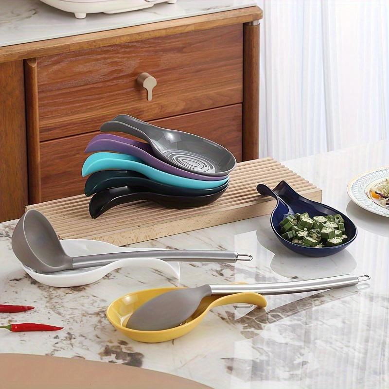 [Durable Spoon Holder Set] Durable Yellow Kitchen Spoon Holder Set-Stylish Plastic Utensil Rack for Rotating,Stove & Countertop-Safe Cooking Accessory