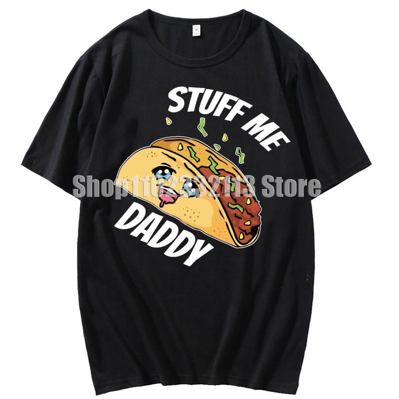 Double Stuff Me Daddy T-Shirt Newfangled Sandwich Biscuit Cartoon Tops T-Shirt Lustiges Dirty Pun Stuff Me Daddy Geschenk für Frauen T-Shirt