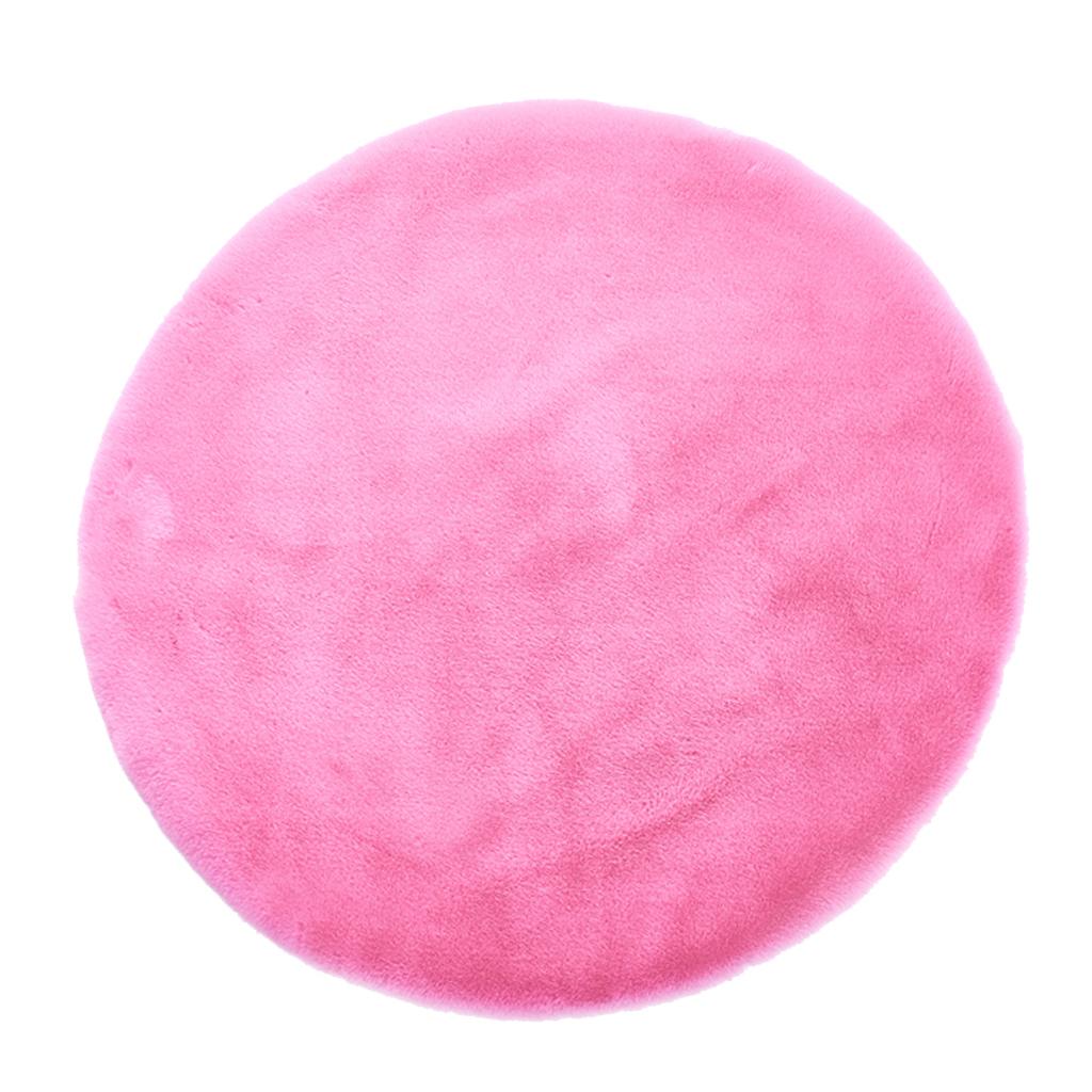 Round Area Rug, Faux Fur Rugs Plush Floor Mat for Bedroom,60cm