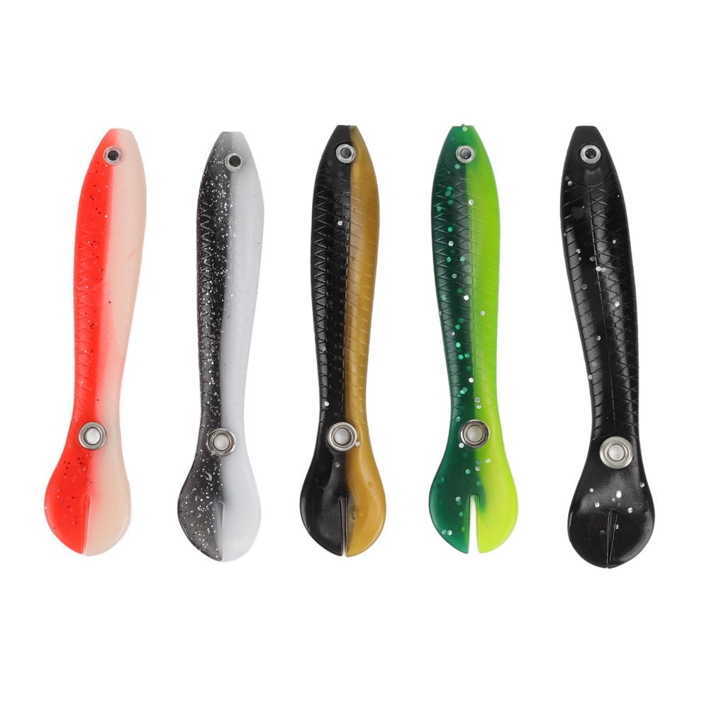 5 Pcs Loach Fishing Lure 10cm High Simulation 3D Eyes Soft Flexible Vivid Loach Bait Fishing Lure