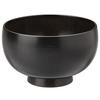 Yamanaka Lacquerware Shirasagi Woodwork Soup Bowl, Shirasagi Bowl, Medium, Approx. 11cm, Cherry Blossom Design, Jet Black, Made In Japan