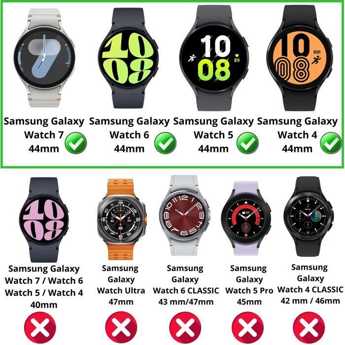Coque compatible Samsung Galaxy Watch 7 44mm - Protection rigide étui transparent écran verre trempé Phonillico