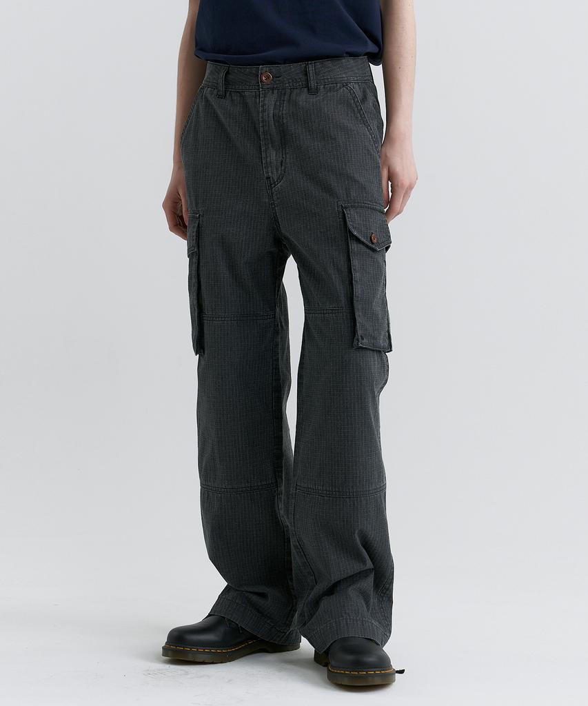 MAGOODGAN Farburn 4418 Big Cargo Ripstop Wide Fit Dark Grey Pants