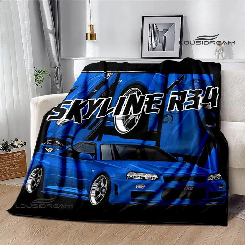 GTR Racing Retro Printed Blankets Warm Blanket Soft and Comfortable Home Travel Bed Blanket Picnic Blanket Birthday Gift