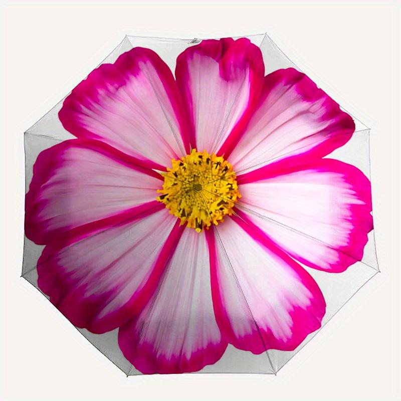 

1pc Cosmos FlowerAutomatic Open/close, All-Season Portable Folding Umbrella for Friends, Travel, Everyday, Events yy250806113