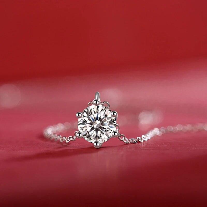 New 3 Carat Real Green Moissanite Pendant Necklace 100% S925 Sterling Silver Lab Diamond Gemstone Neck Chain Jewelry With GRA