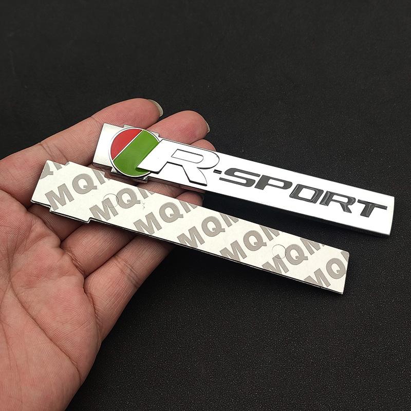 3D Metal R Sport Emblem Car Front Grille Logo Trunk Fender Decal Badge For R XJ F PACE XE XF R Sport Sticker Accessories