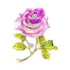 Rose Plant Enamel Brooch Alloy Badge Fashion Accessory for Clothing Backpack and Hat Decoration Daily Casual Wear