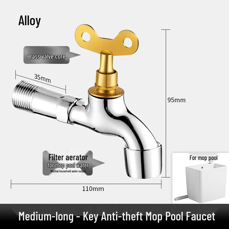 ZISIZ Stainless Steel Lockable Outdoor Faucet