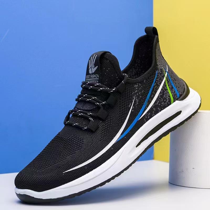 Мужская удобная, дышащая, легкая и повседневная спортивная обувь 44 чёрный