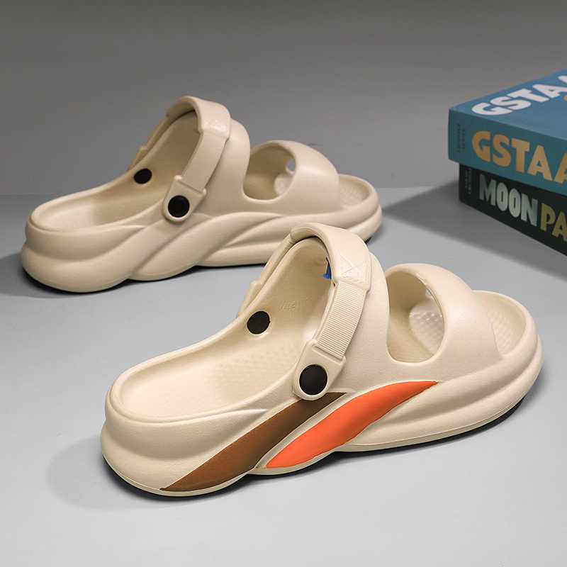 

Модные мужские спортивные туфли с круглым носком, сандалии на осень-весну, оригинальные мужские тапочки, кроссовки для улицы, на Новый год, для широкой стопы 45