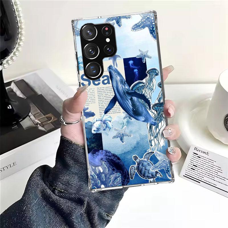 Ocean Starfish Sea Turtle Shark For Samsung Galaxy Note 20 Ultra 9 8 10 Pro Phone Case S10E S10 Lite S9 Plus S8 + S7 Edge A6 A7