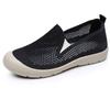 Summer New Openwork Women's Shoes Breathable Casual One-foot Mom Shoes Lightweight and Comfortable Mesh Middle-aged and Elderly Slip-ons
