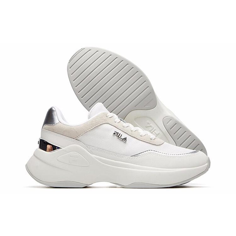 Fila Textile, Synthetic Leather Low Top Running Shoes Women's Bright White F12W114208FWM