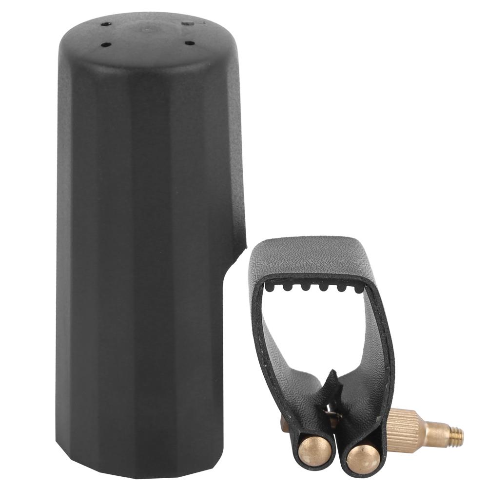 Ligatura pro altový saxofon, kryt, upevňovací prvky, PU kůže, plast, klip na náustek, příslušenství