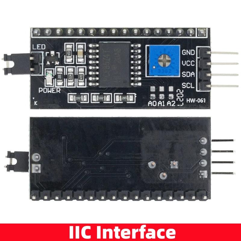 LCD1602 1602 LCD Module Blue / Yellow Green Screen 16x2 Character LCD Display PCF8574T PCF8574 IIC I2C Interface 5V for arduino