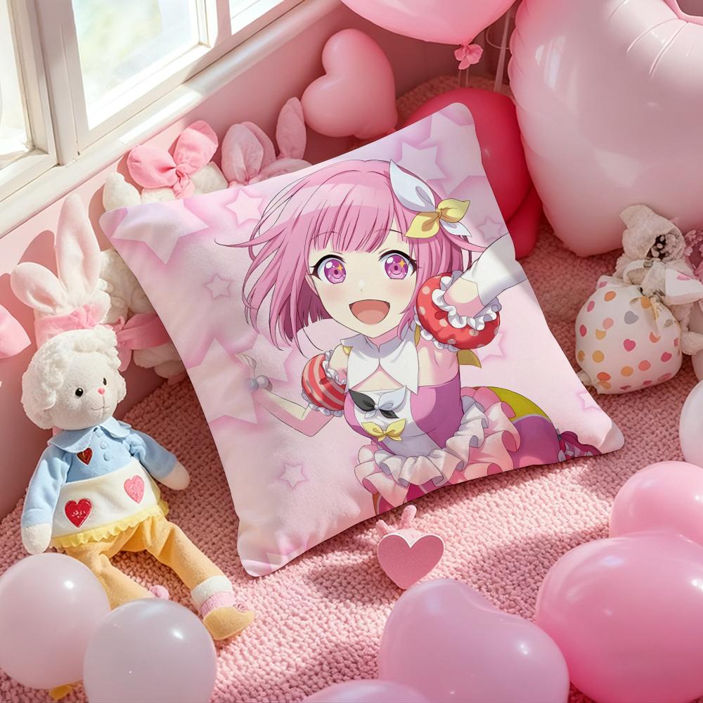 

P-Project Sekai Classic Movie Cushion Cover Pattern Printed Pillowcase for Living Room Sofa Cushion Cover & Bedroom Decor 12x12Inch