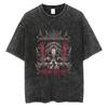 Plus Size Cotton Men Streetwear Cotton Unisex Oversized Tops Tees Anime Print Vintage Washed Tshirt Summer Short Sleeve T Shirt