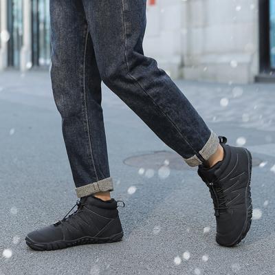 Cotton Shoes Winter Warm Non-slip Men's and Women's Camping Hiking Shoes Thickened Waterproof High-top Outdoor Five-finger Snow Boots