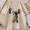 Divertente Maglietta da Palestra per Gatti Unisex Maglietta da Allenamento per Gatti Unisex Maglietta da Palestra Vintage Casual Girocollo Manica Corta Streetwear