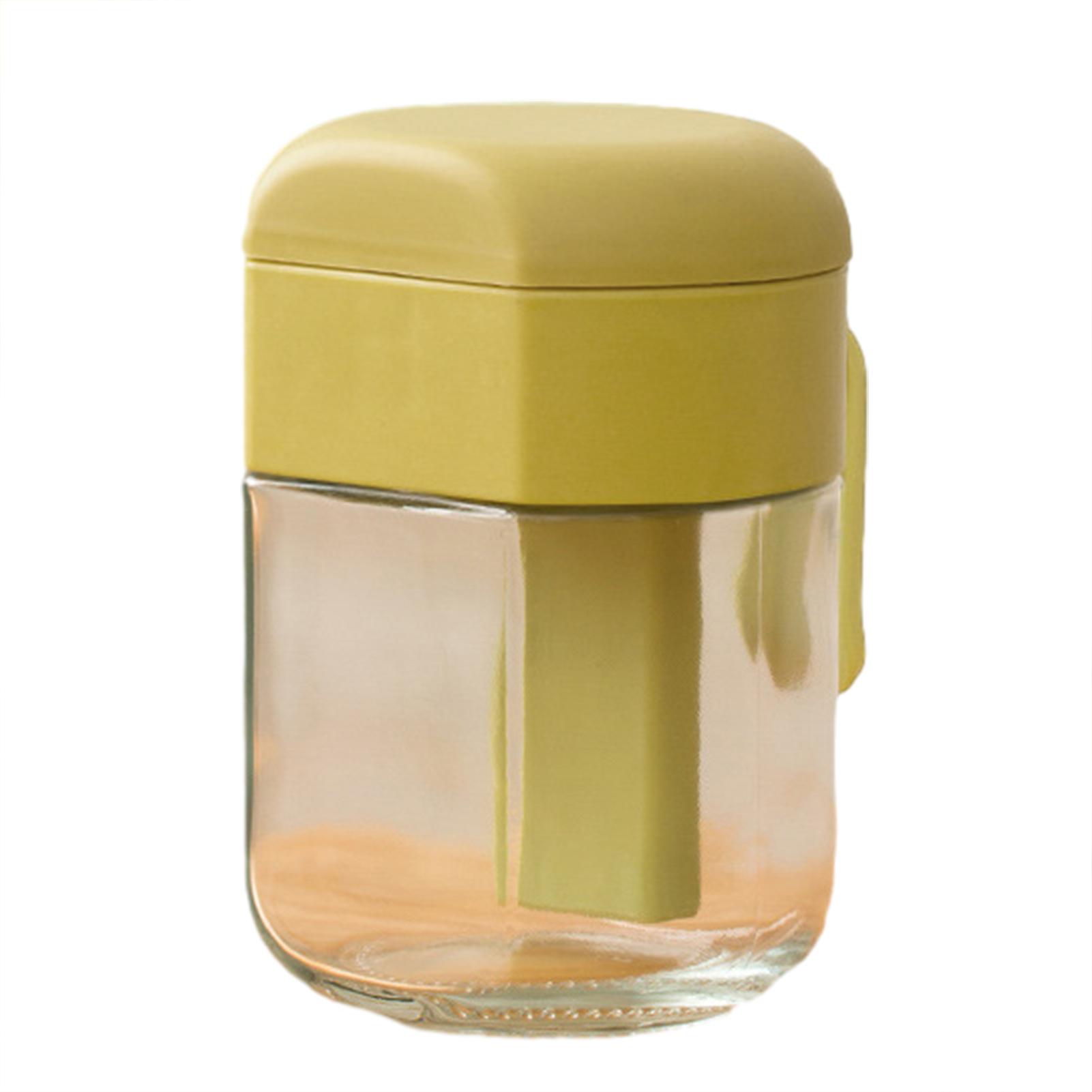 

Household Seasoning Bottle Transparent Sturdy Salt Jar With Handle For Cooking зелёный
