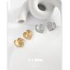 Original Texture Love Earrings Niche European and American Simple Temperament Light Luxury Earrings