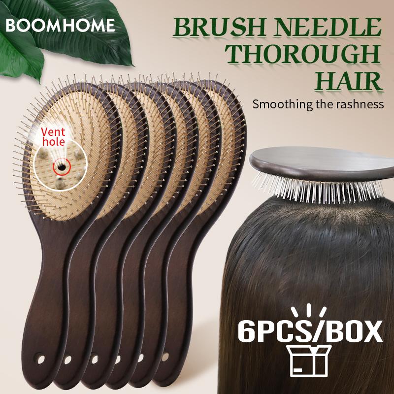 Small Size Wood Pocket Brush Hair for Kids Hair Comb Extensions for Girl Custom Logo Natural Wood Steel Needle